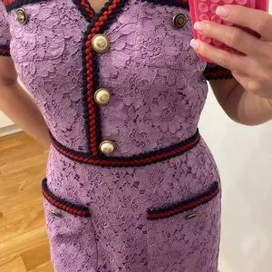 Gucci | Dresses | Gucci Purple Lace Dress | Poshmark